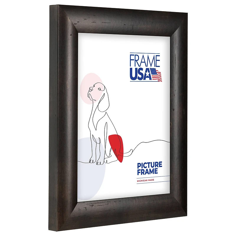 Frame USA Café Rounded Espresso Single Image Picture Frame with Mat