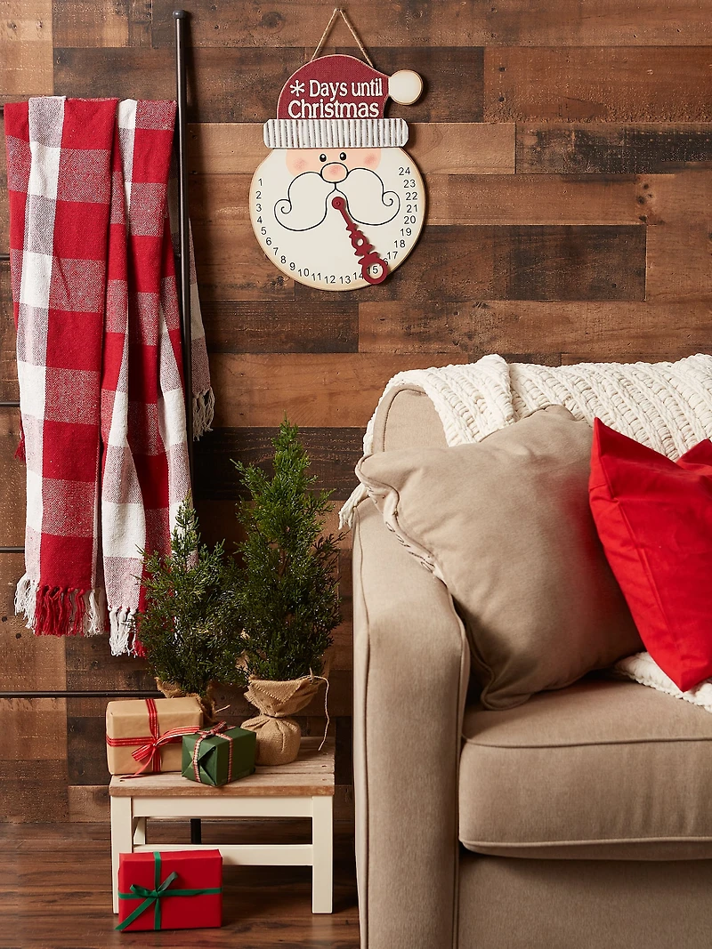 DII® 16.7" Santa Days Til Christmas Hanging Countdown Calendar Sign