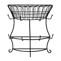 Mind Reader Black Metal Wire Cup Tree Countertop Mug Rack & Coffee Pod Storage