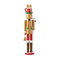 Glitzhome® 24"H Wooden Christmas Gingerbread Man Nutcracker