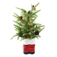 23" Christmas Tree in Santa Boot Pot Tabletop Décor by Ashland®