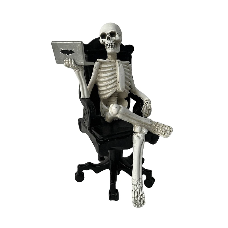 9.5" Skeleton with Computer Tabletop Décor by Ashland®
