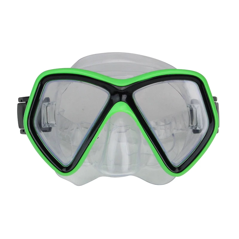 Swim Central 6.25" Neon Green & Black Monaco Children's Swimming Mask