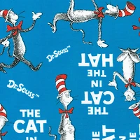 Dr. Seuss™ Cat in the Hat Word Toss Cotton Fabric
