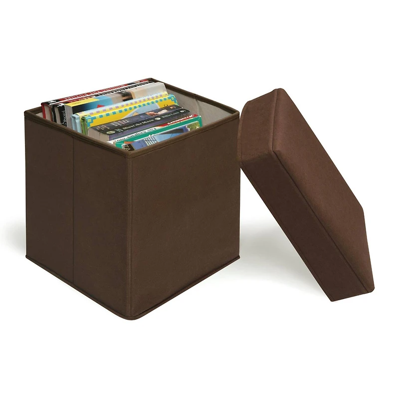 Badger Basket Brown Folding Storage Seat