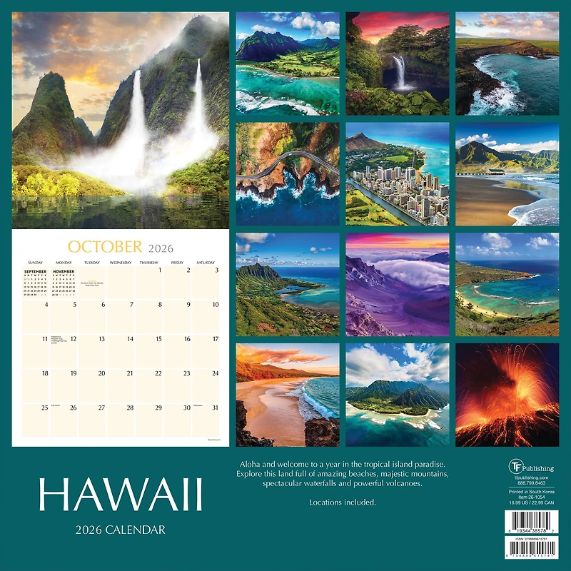 2026 Hawaii Wall Calendar