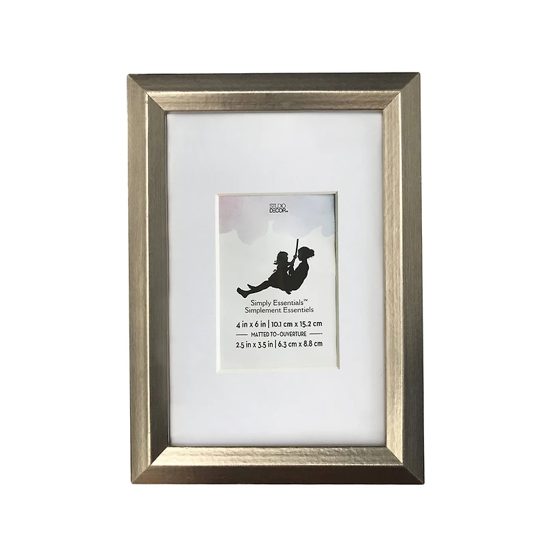 Simply Essentials™ Silver Foil Frame with Mat by Studio Décor