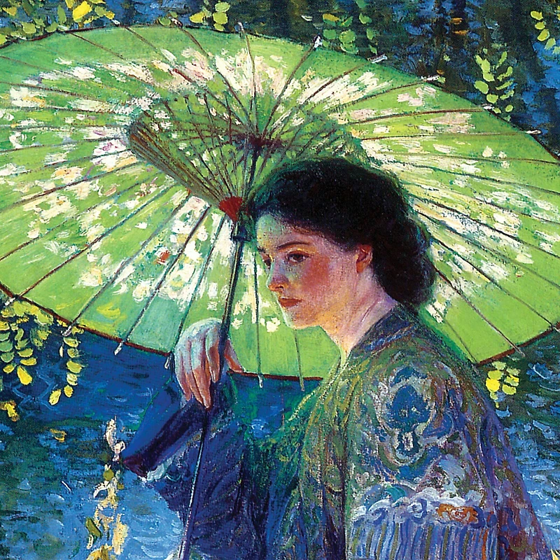Design Toscano 17.5" The Green Parasol Canvas Replica Painting