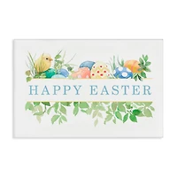 Stupell Industries Floral Happy Easter Canvas Wall Art