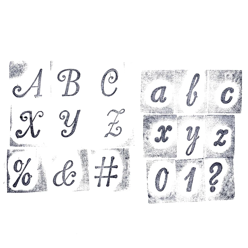 Script Alphabet & Numbers Wood Stamp Set by Recollections™