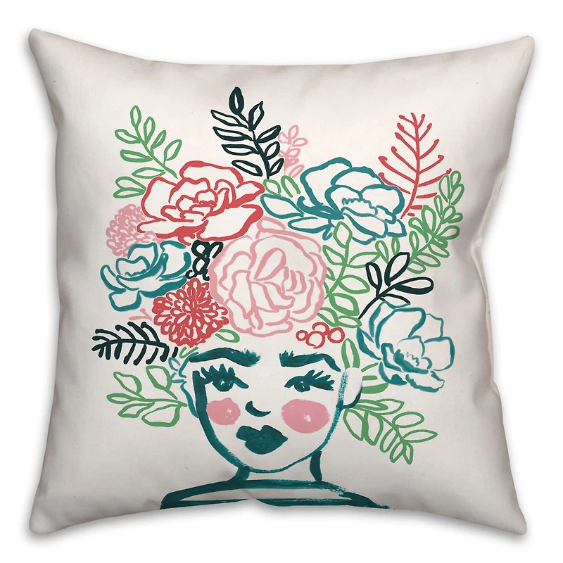 Flower Head 18" x 18" Indoor / Outdoor Pillow