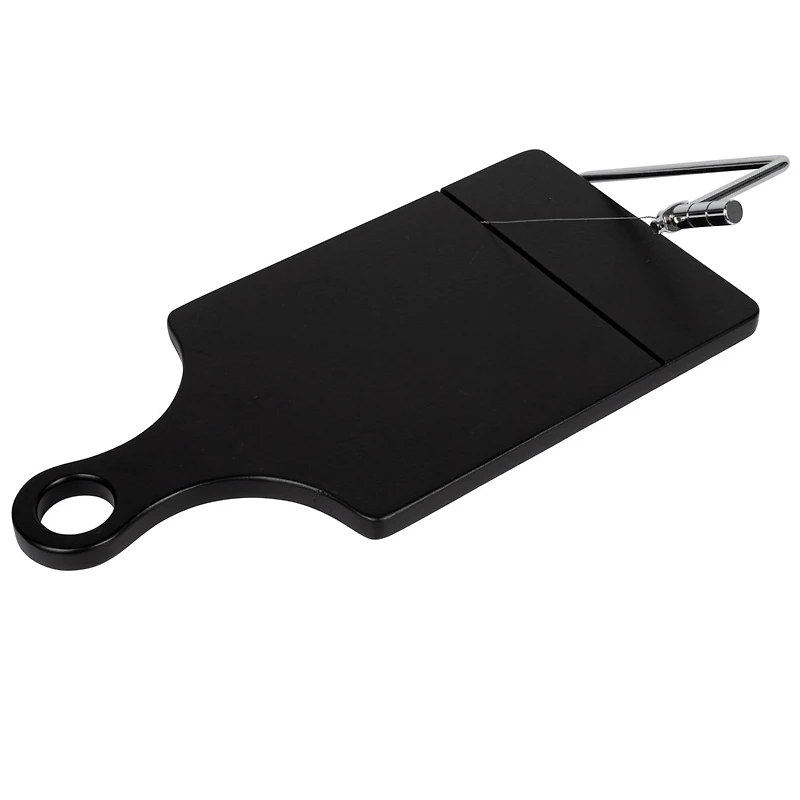 Hello Honey® Black Acacia Wood Cheese Slicer with Stainless Steel End Grain