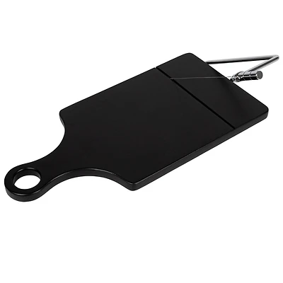 Hello Honey® Black Acacia Wood Cheese Slicer with Stainless Steel End Grain