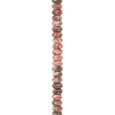 12 Pack: Leopard Jasper Rondelle Beads by Bead Landing™, 6mm