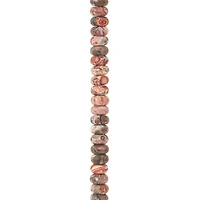 12 Pack: Leopard Jasper Rondelle Beads by Bead Landing™, 6mm