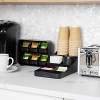Mind Reader Anchor Collection Black Coffee and Tea Dispenser Set