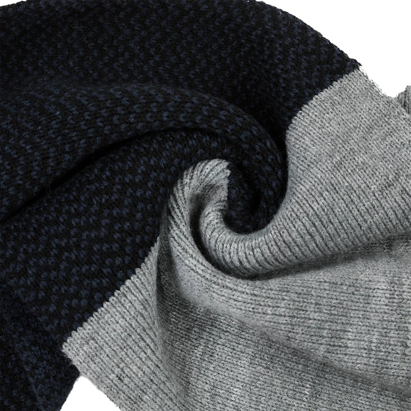 Glitzhome® 70" Men's Black, White & Gray Scarf