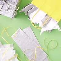 Silver Print/Solid Tissue Paper Sheets by Celebrate It™