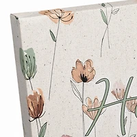 Earthy Botanical Doodles 10" x 20" Canvas Wall Art