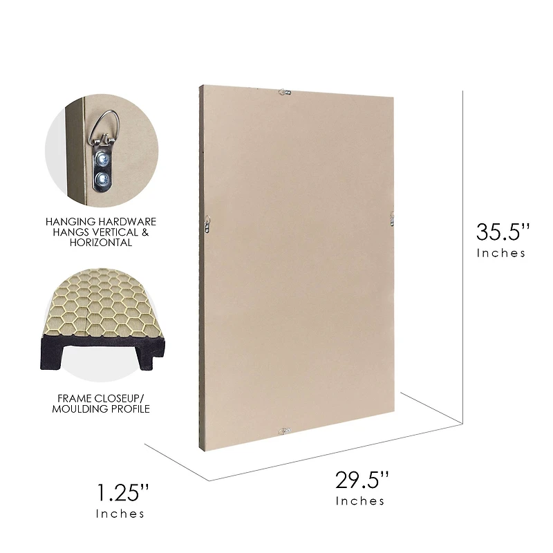 Head West Honeycomb Champagne Silver Beveled Glass Wall Mirror