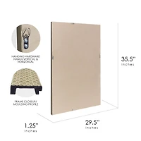 Head West Honeycomb Champagne Silver Beveled Glass Wall Mirror