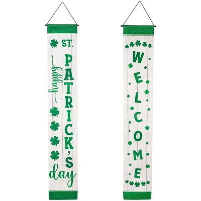 71" Welcome St. Patrick's Day Porch Door Hanging Banner Set