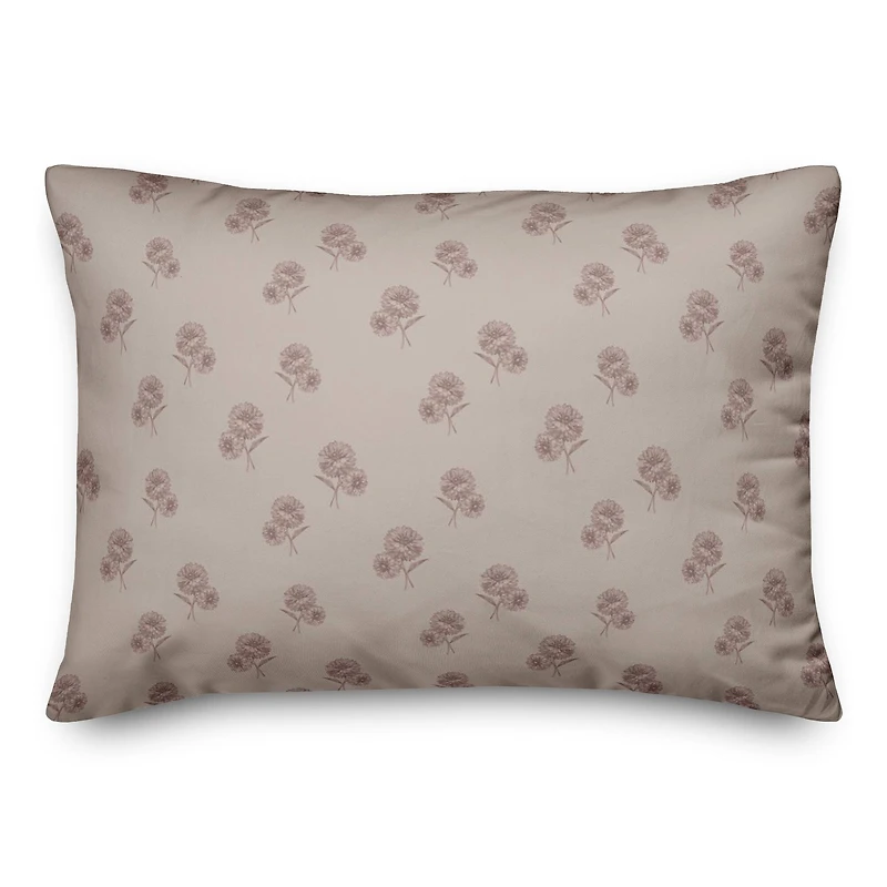 Delicate Floral Throw Pillow