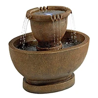 Design Toscano 22" Richardson Oval Urns Cascading Garden Fountain