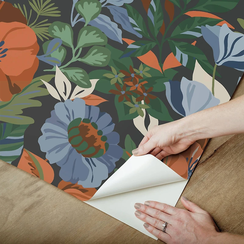 RoomMates Poppy Fields Peel & Stick Wallpaper