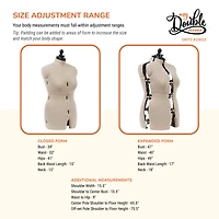 Dritz® My Double Designer Medium Dress Form with Adjustable Tri-Pod Stand