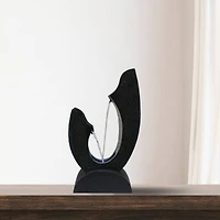 13.75" Black Small Modern Outdoor Garden Water Fountain