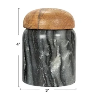 Hello Honey Gray Large Marble Canister