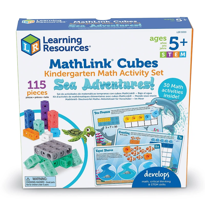Learning Resources Mathlink Cubes Kindergarten Math Activity Set: Sea Adventures!