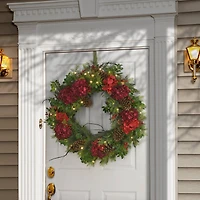30" Warm White LED Decorated Vienna Waltz Wreath
