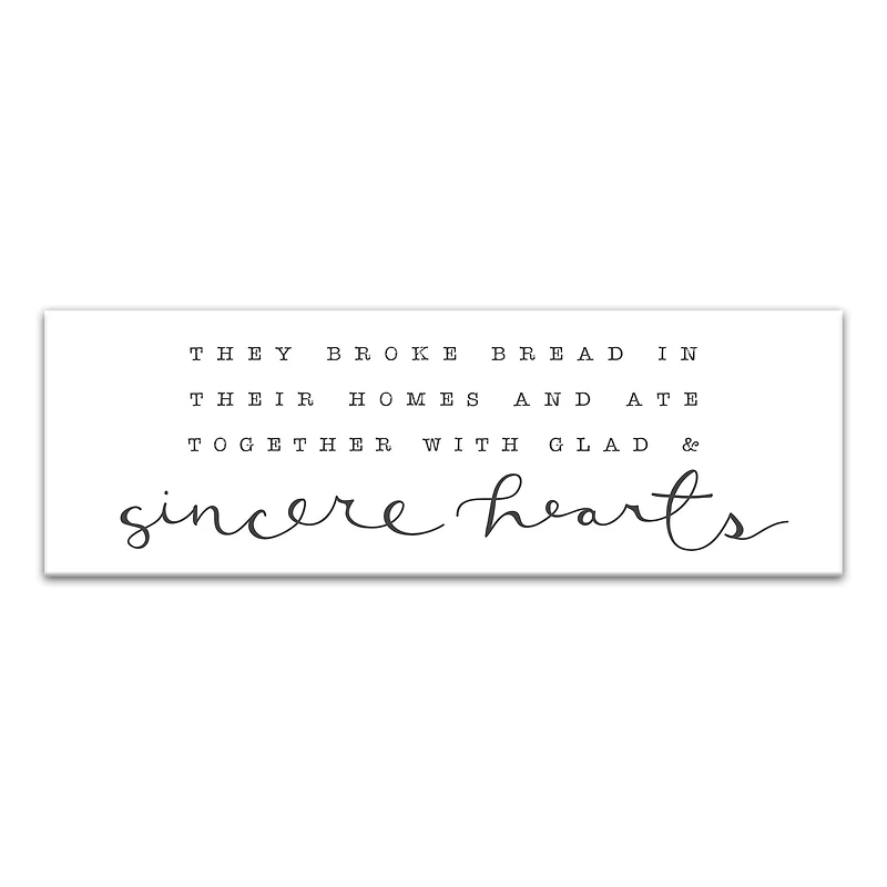 Sincere Hearts 12" x 36" Canvas Wall Art