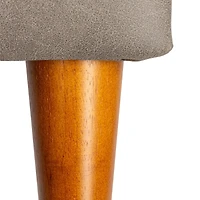 Hello Honey® Atley Ash Gray Vegan Leather Upholstered Storage Bench