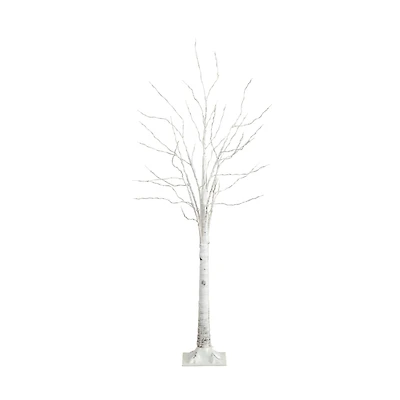 5ft. Pre-Lit White Birch Artificial Christmas Tree, Warm White LED Lights