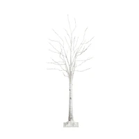 5ft. Pre-Lit White Birch Artificial Christmas Tree, Warm White LED Lights