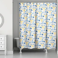 Hanukkah Menorah Pattern Shower Curtain