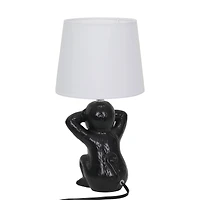 15.25" Black Monkey Tabletop Lamp by Ashland®