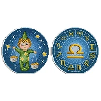 MP Studia Zodiac Signs Libra Plastic Canvas Counted Cross Stitch Kit