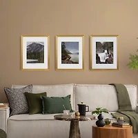 3 Pack Gallery™ Gold Frame with Mat by Studio Décor