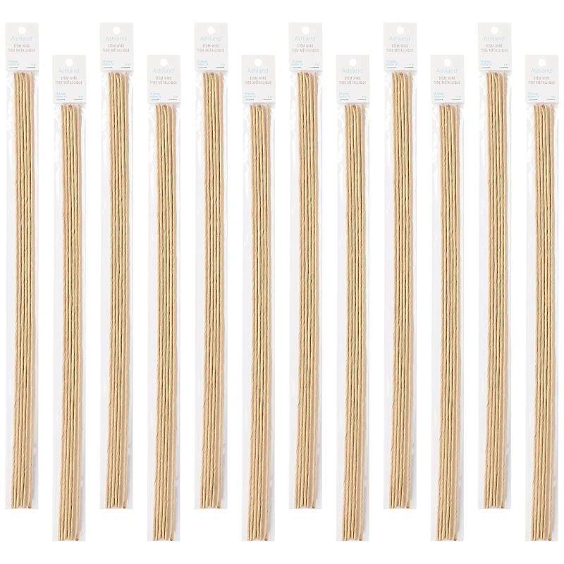 12 Pack: Paper Wrapped Stem Wire by Ashland®