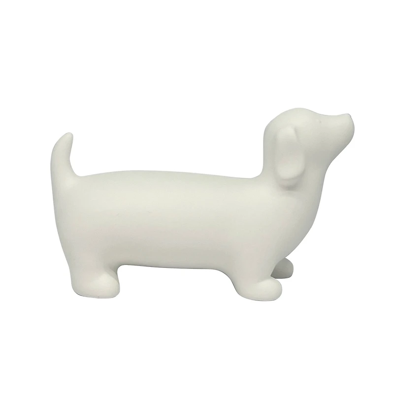 8.5" DIY Ceramic Wiener Dog Figurine by Make Market®