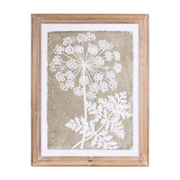 27" Framed Queen Anne's Lace & Fern Wall Art Set