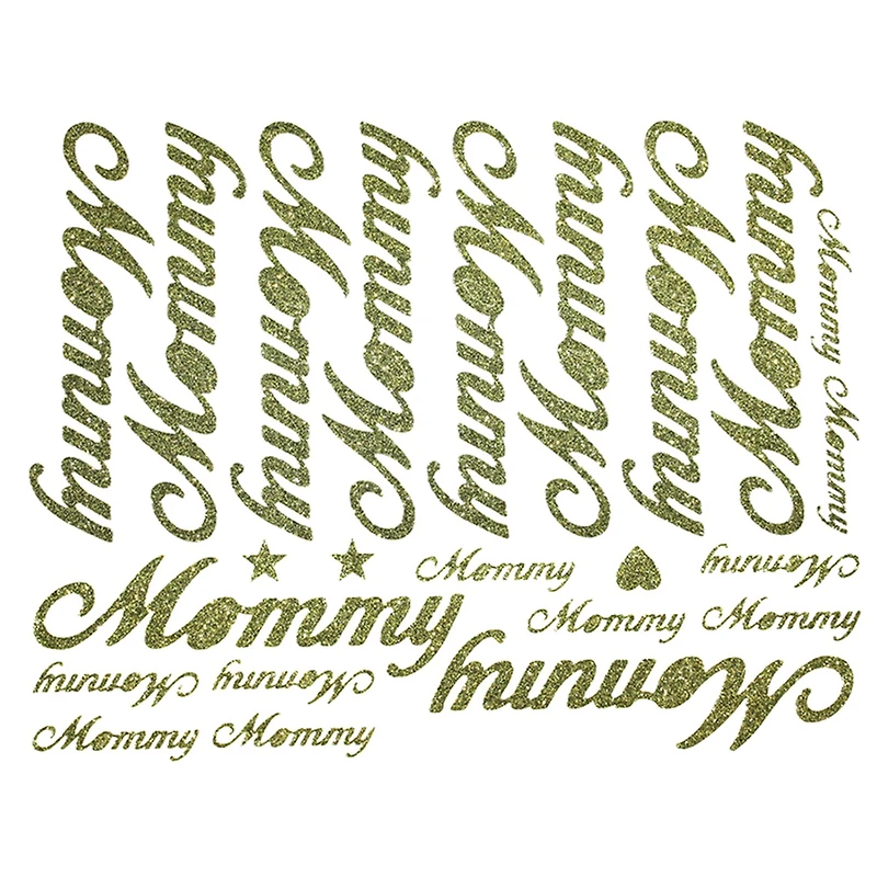 JAM Paper Mommy Gold Script Floral Adhesive