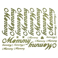 JAM Paper Mommy Gold Script Floral Adhesive