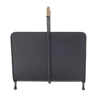 15" Black Metal Modern Decorative Magazine Holder with Loop Shaped Handle