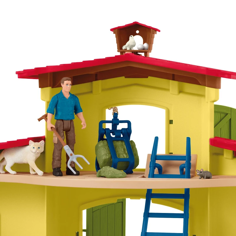 Schleich Farm World Yellow Large Farm Playset