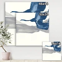 Designart - Gouache Sapphire on Gray IV